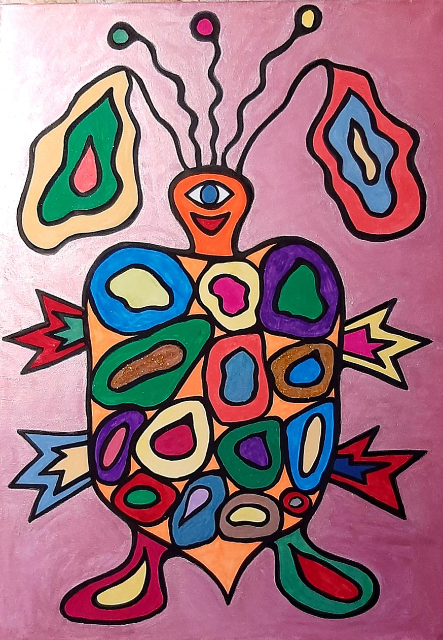 Sam de schildpad door Steffi_Seiler_Art