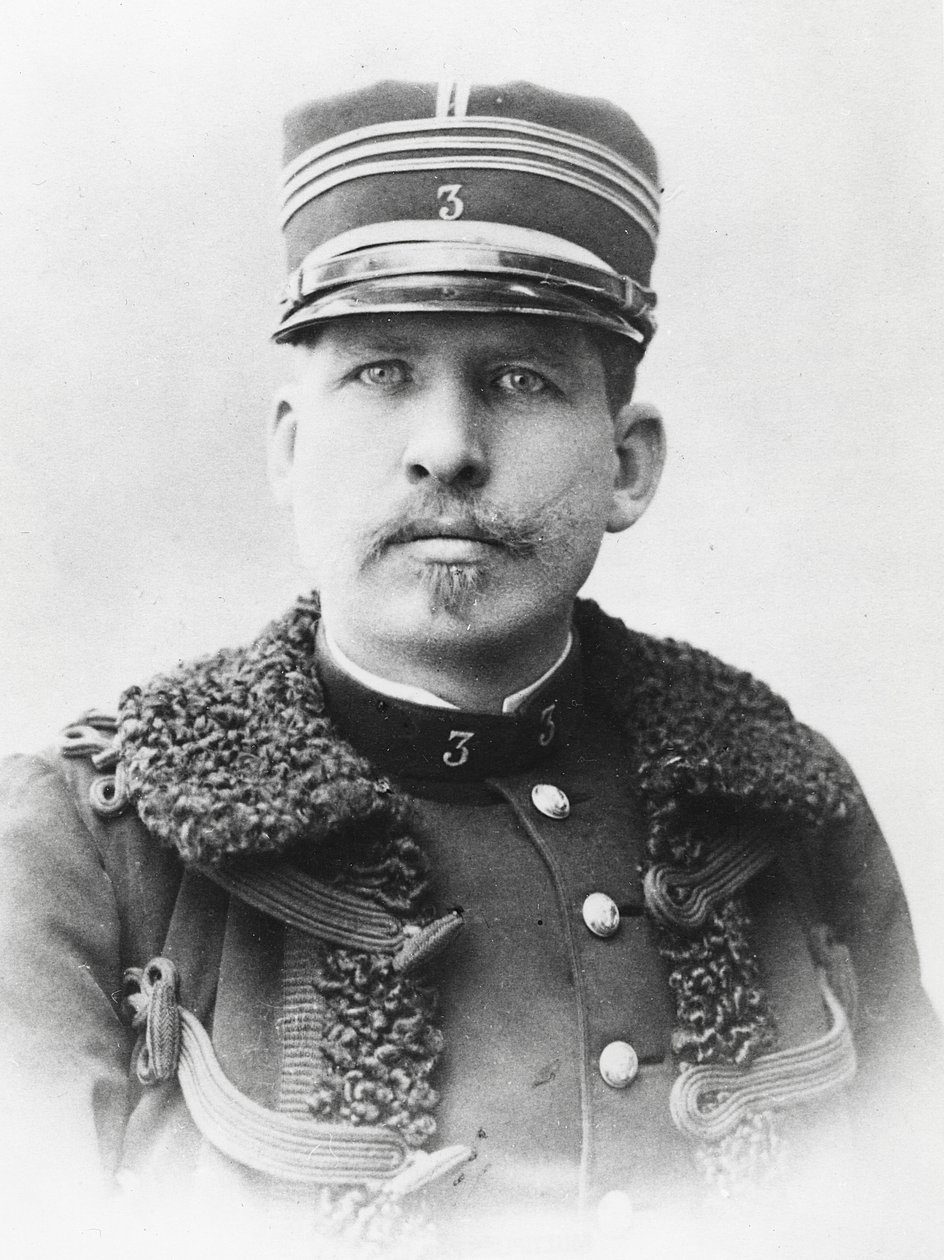 Portret van Freystaetter, een van de rechters van de Dreyfus-affaire door A. Gerschel
