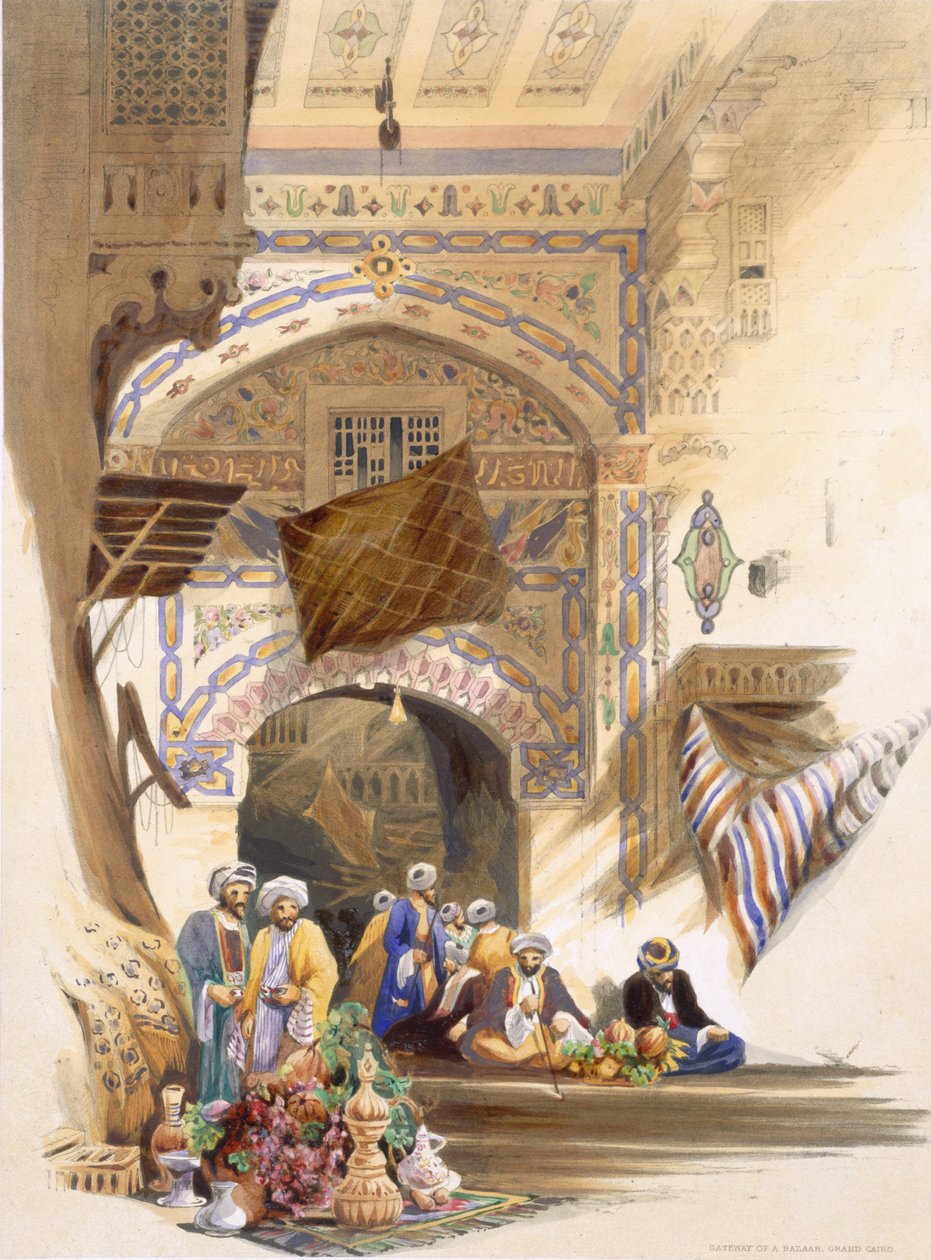 Poort van een bazaar, Groot Caïro door A. Margaretta Burr