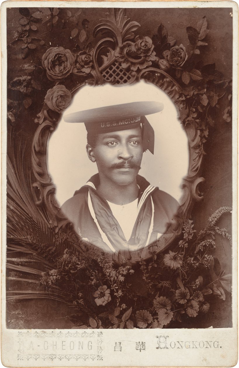 Portret van een zeeman,1901-1904 (foto) door A Cheong