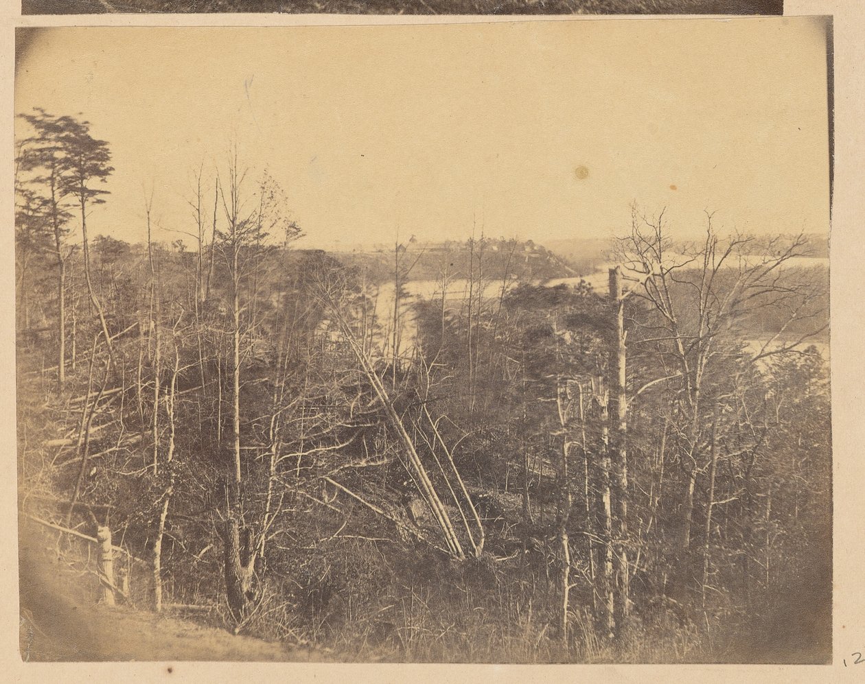 [Landschap met bomen en water] door A.J. Russell