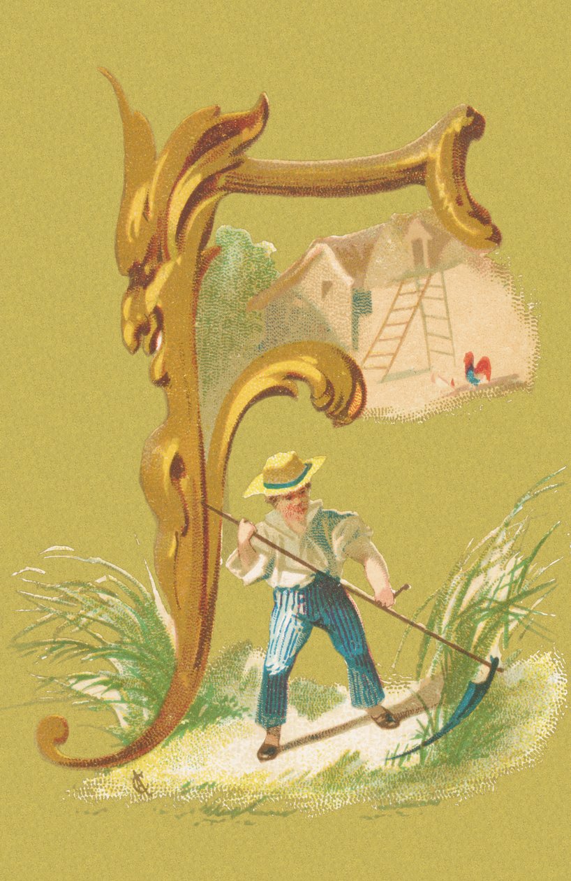F: maaier, zeis, hooi, boerderij door A. Cordier