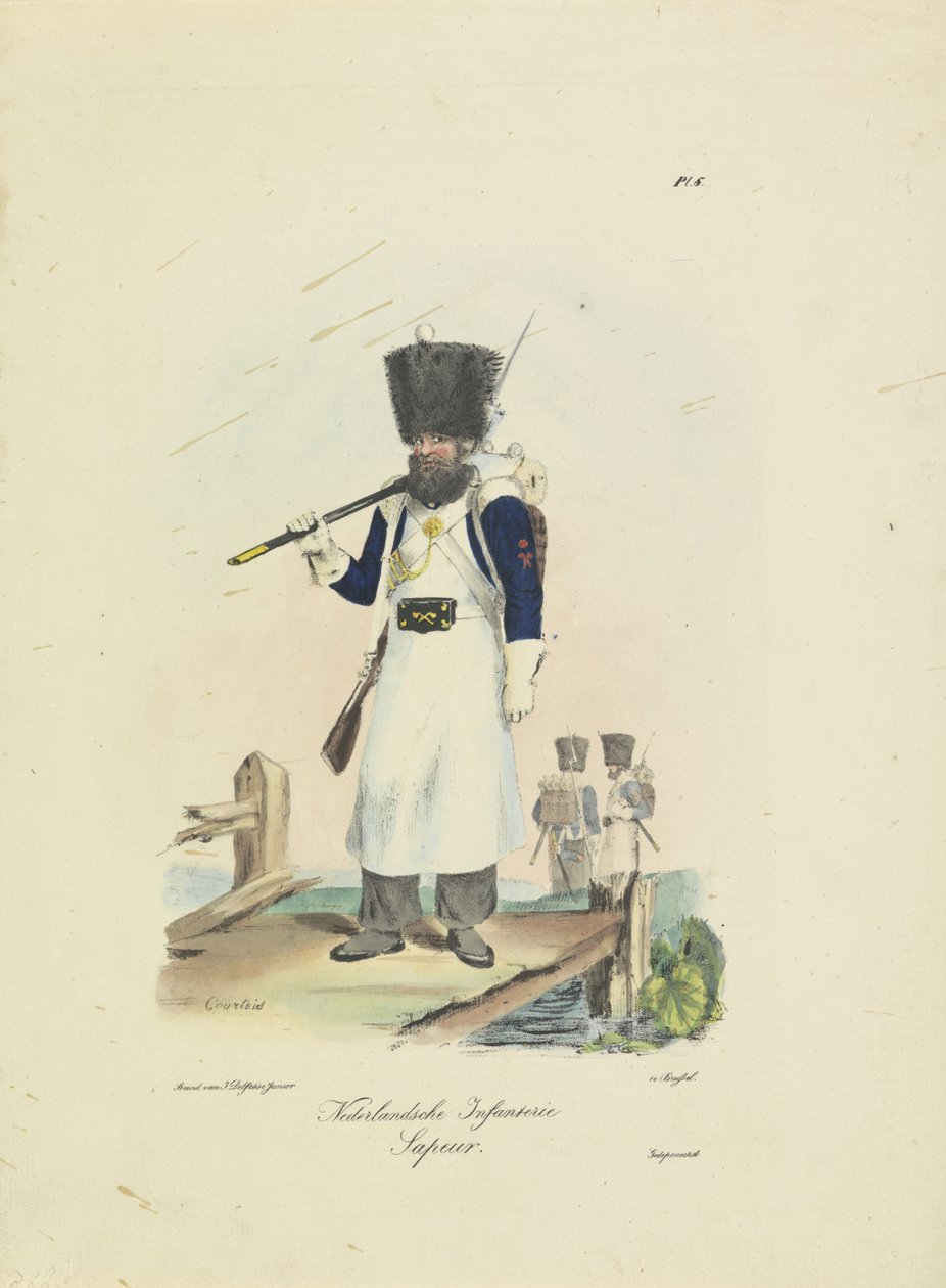 Sappeur, 1820-1825 door A. Courtois