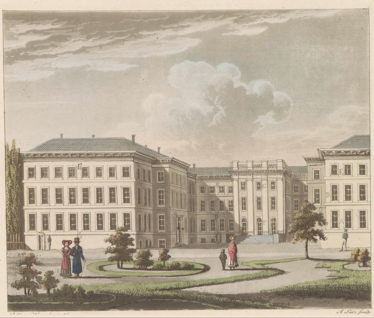 Paleis Noordeinde te Den Haag, 1810-1825 door A. Lutz