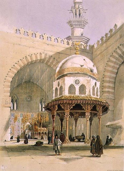 De Moskee van Sultan Hassan, Caïro, uitgegeven 1846 door A. Margaretta Burr