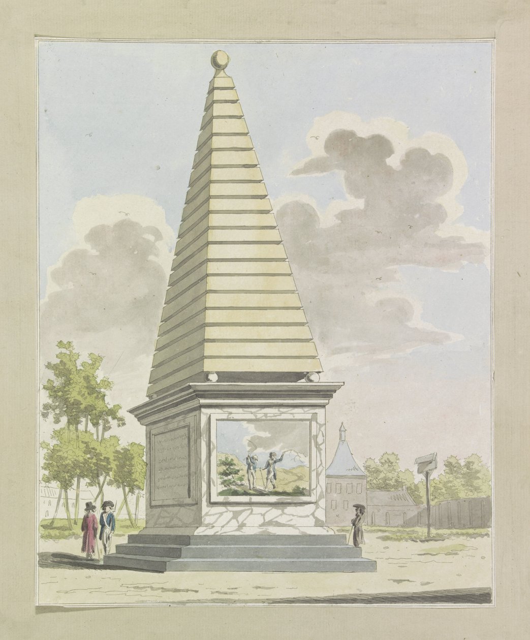 Decoratie in de Plantage, 1795 door A. Verkerk