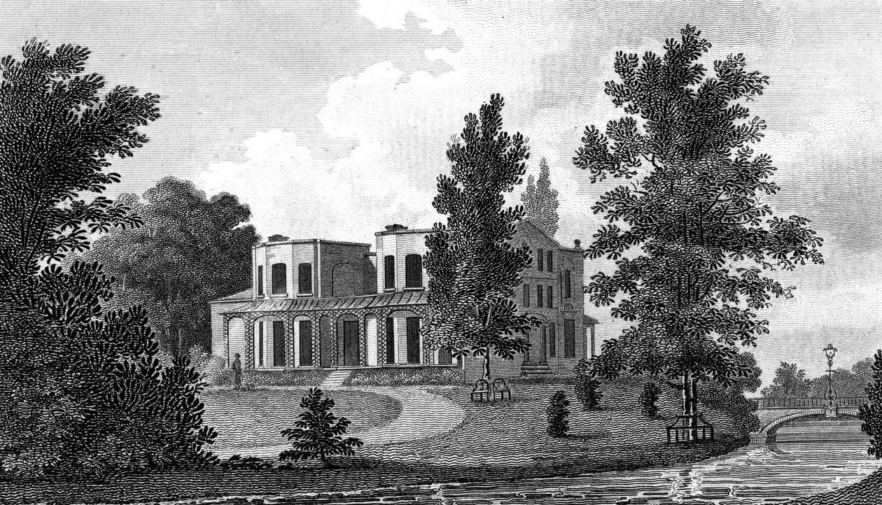 Villa van Lord Nelson in Merton, 19e eeuw door A Warren