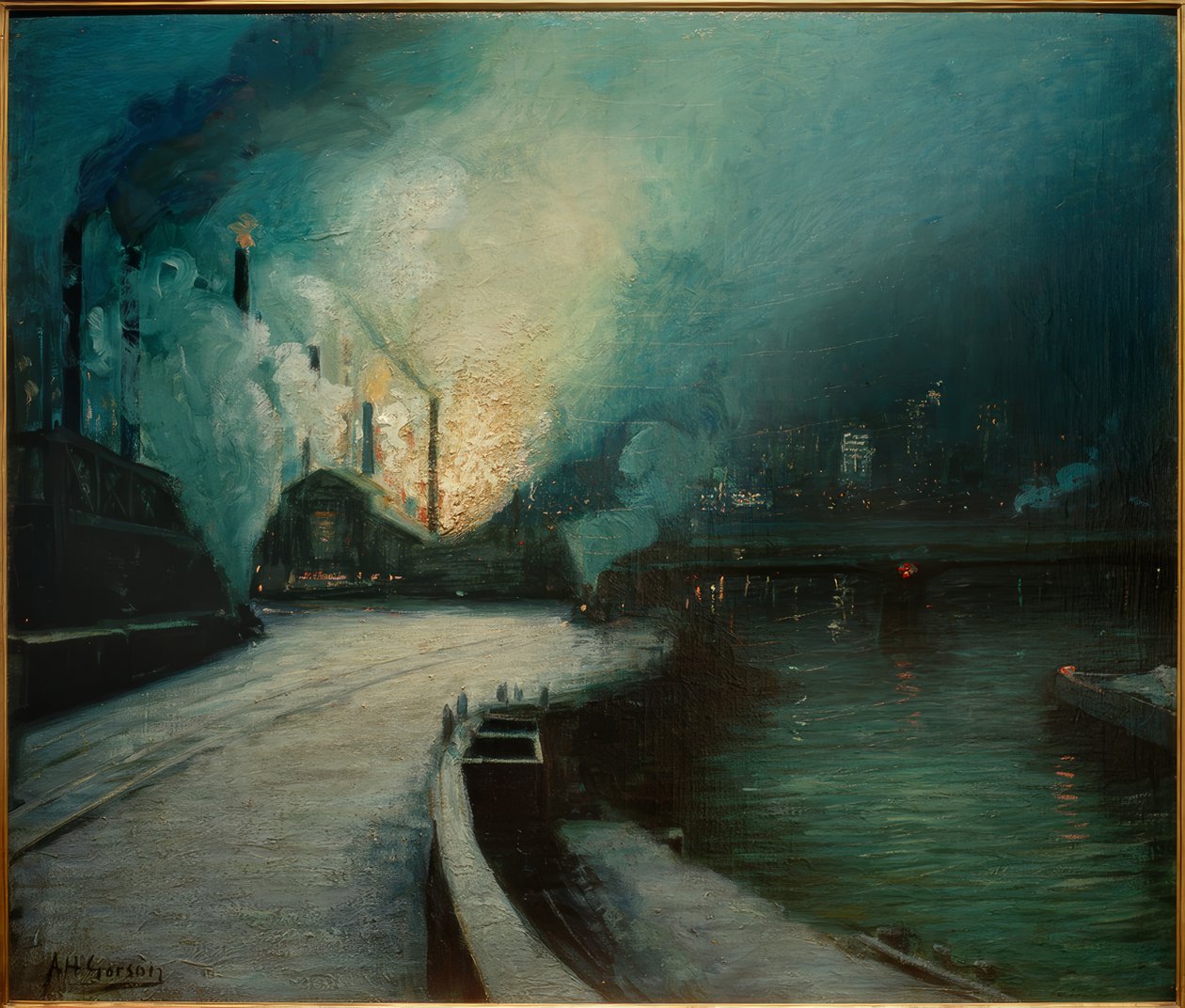 Industriescène, Pittsburgh door Aaron Henry Gorson