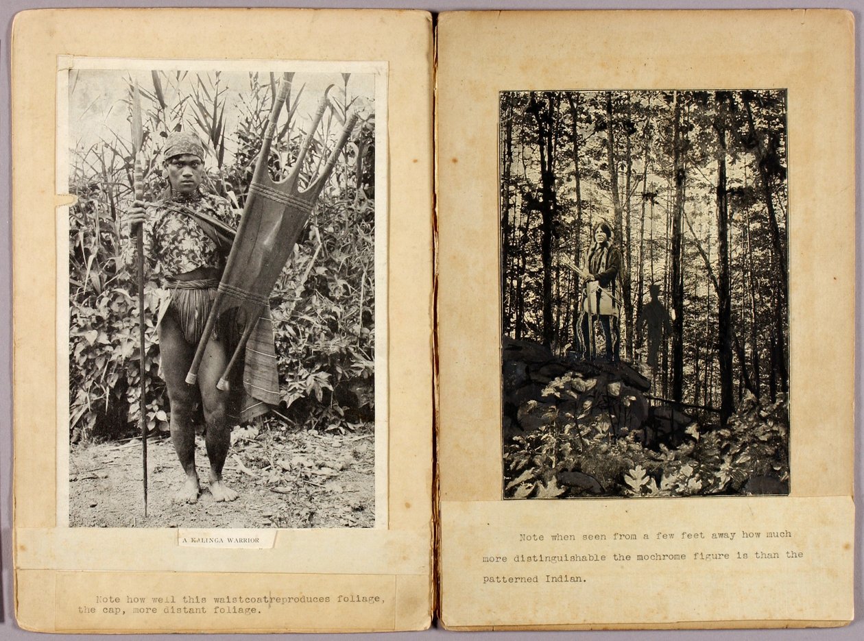 Kalinga Warriors and N. American Indians, studiemap voor boek Concealing Coloration in the Animal Kingdom door Abbott Handerson Thayer