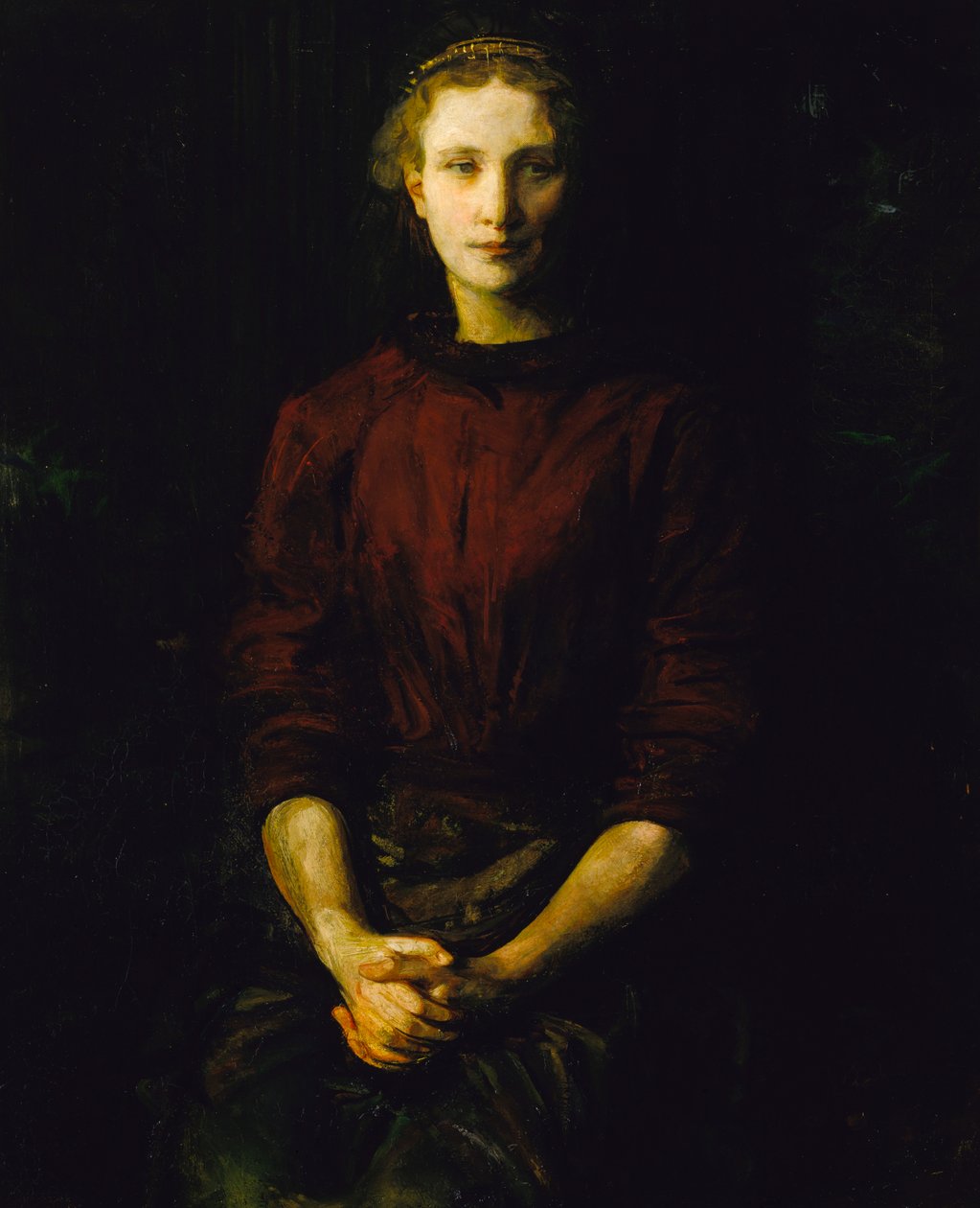Portret van een Dame Mrs. William B. Cabot, 1900-1902 door Abbott Handerson Thayer