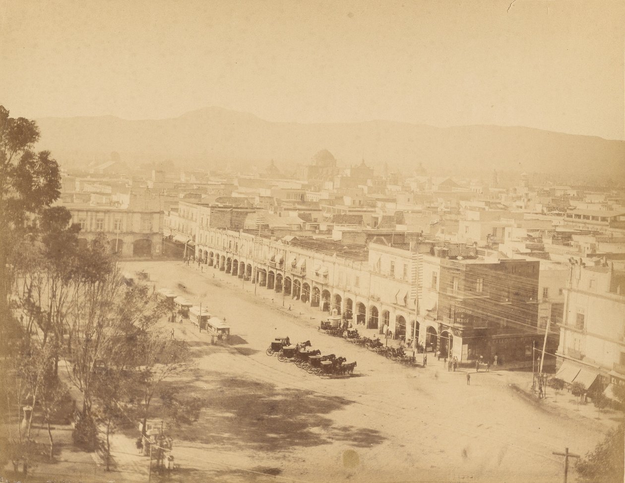 Mexicaans uitzicht. Mexico, Portaal van Mercaderes. door Abel Briquet