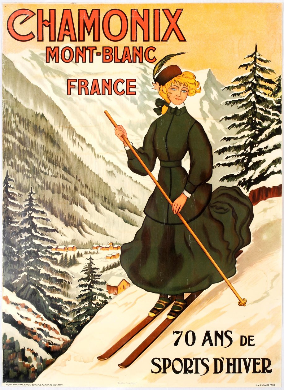 Chamonix Mont Blanc 70 jaar wintersport door Abel Faivre
