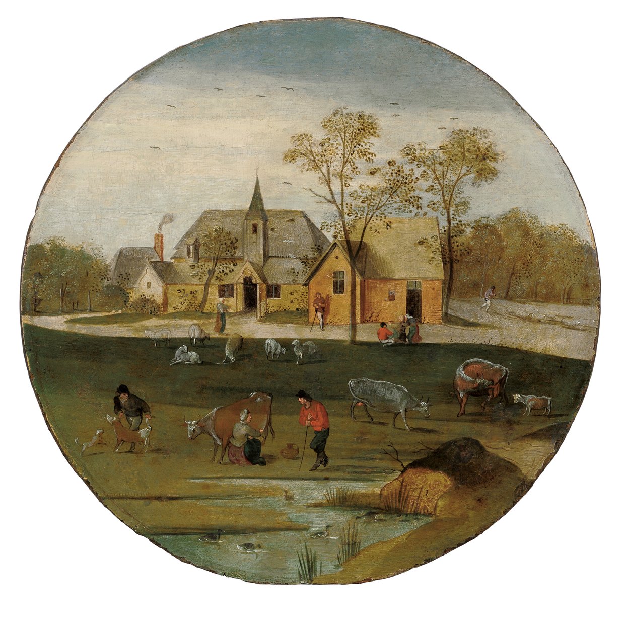 De maand april, ca. 1606 door Abel Grimmer or Grimer