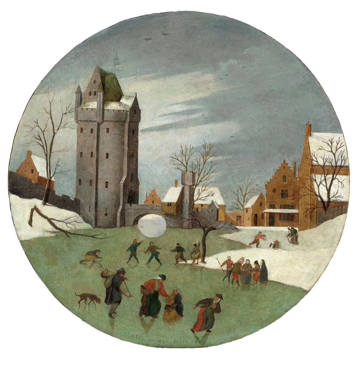 De Maand Januari, 1606 door Abel Grimmer or Grimer