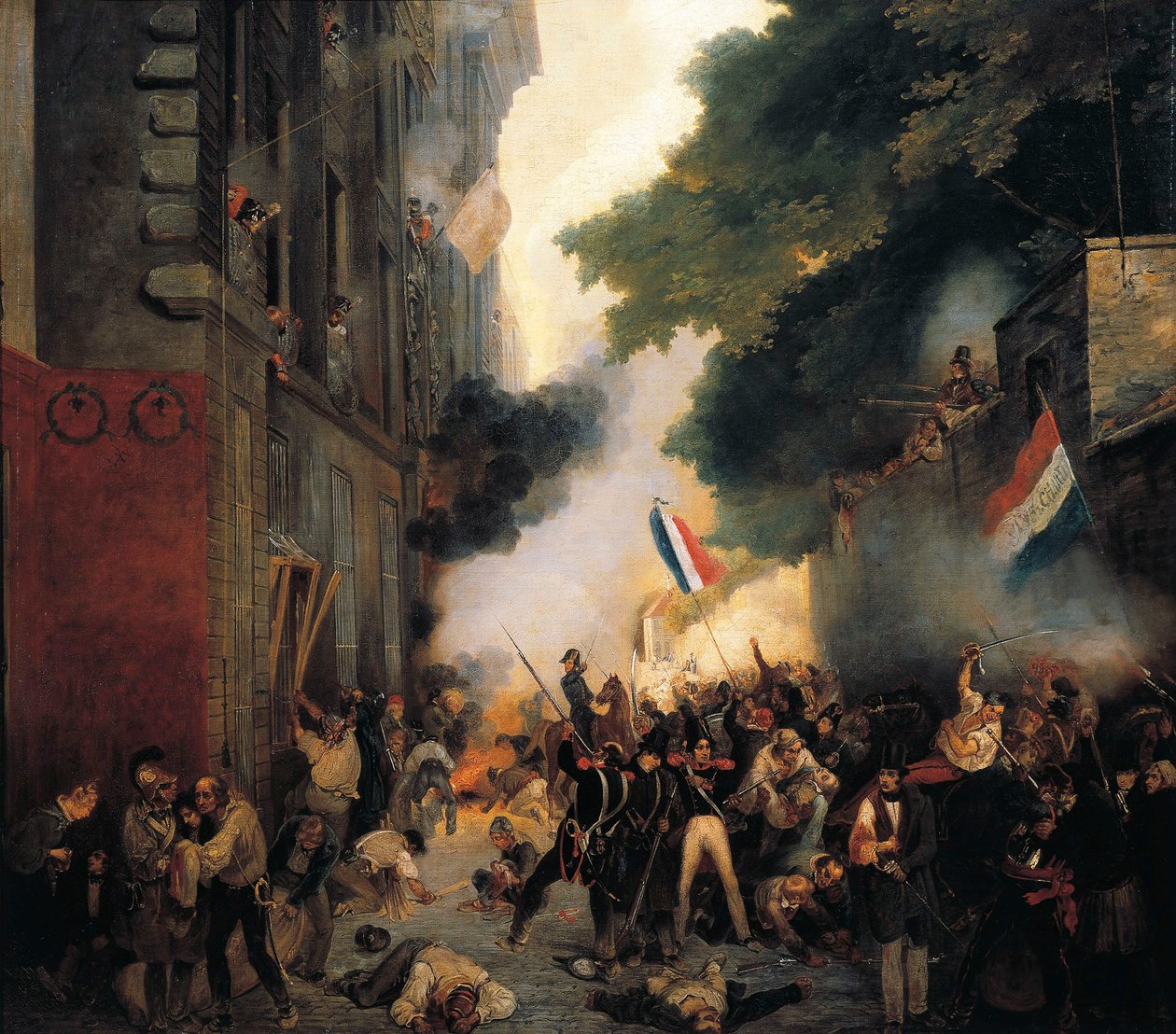Episode van de Revolutie van 1830, Julidag: Aanval op de kazerne aan de Babylonstraat op 29 juli door Abel Lordon