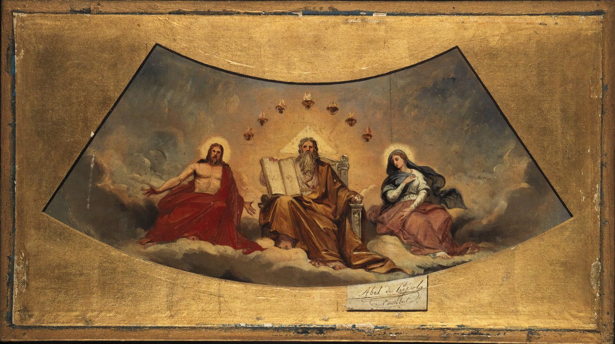 De Eeuwige Vader, Christus en de Maagd Maria, ca. 1838 door Abel de Pujol