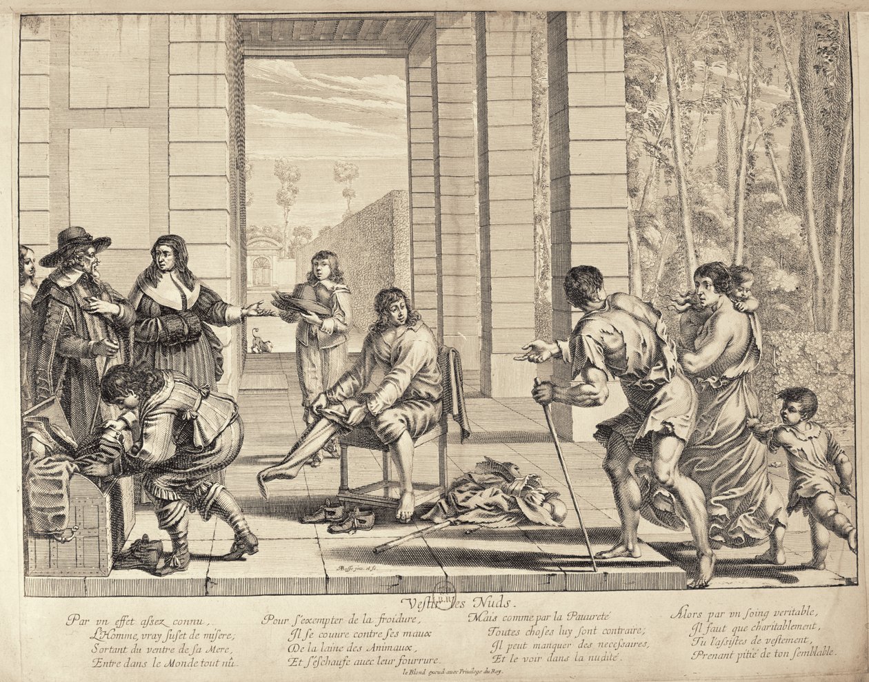 De naakten kleden door Abraham Bosse