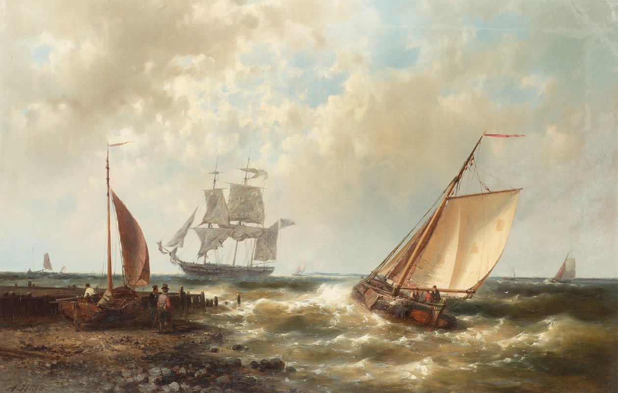Op weg om de nieuwe aankomst offshore te ontmoeten door Abraham Hulk