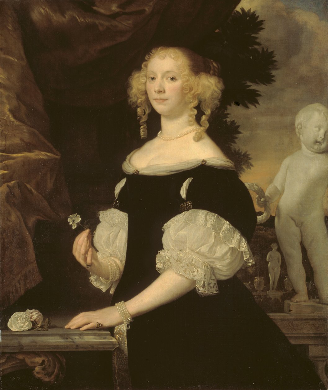 Portret van de weduwe van admiraal van Balen door Abraham Lambertsz van den Tempel