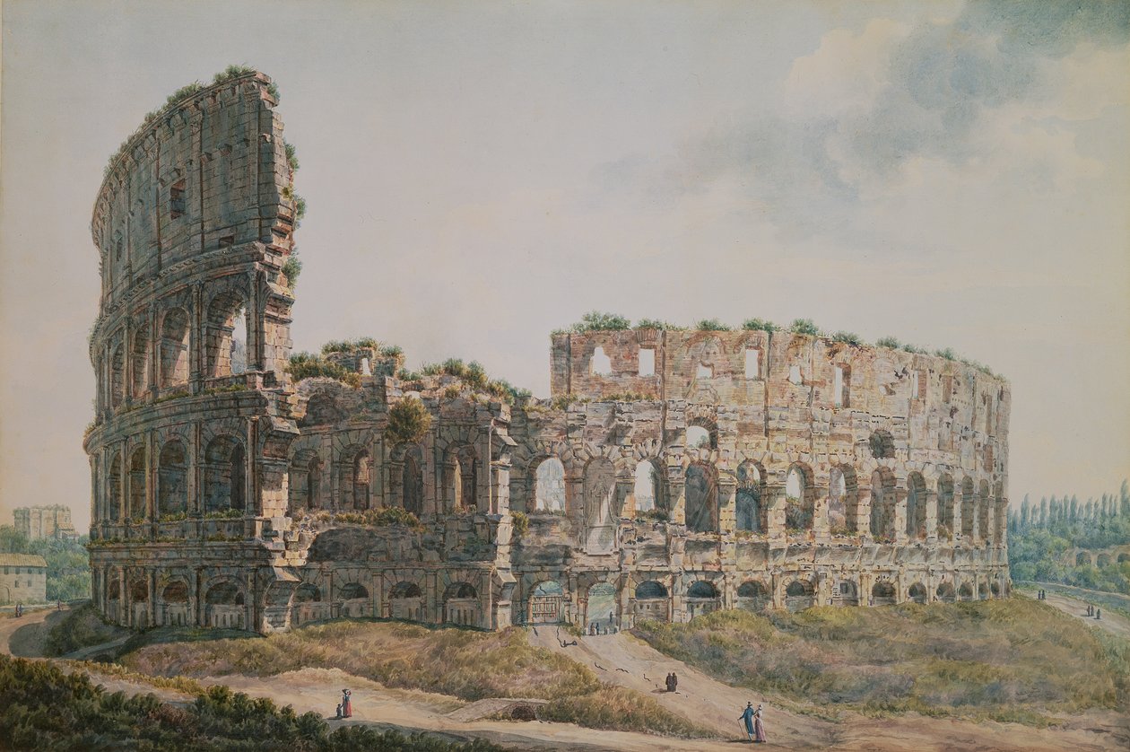 Het Colosseum, Rome door Abraham Louis Rudolph Ducros