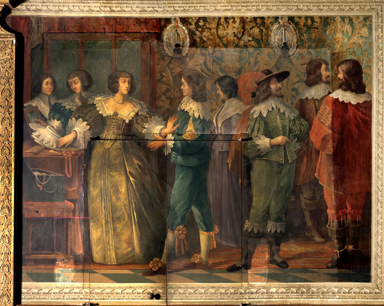 Scène uit het leven van Charles de Valois (1573-1650), hertog van Angoulême - Feestscène ter gelegenheid van het huwelijk van Charles de Valois met zijn tweede vrouw in 1644 door Abraham (after) Bosse