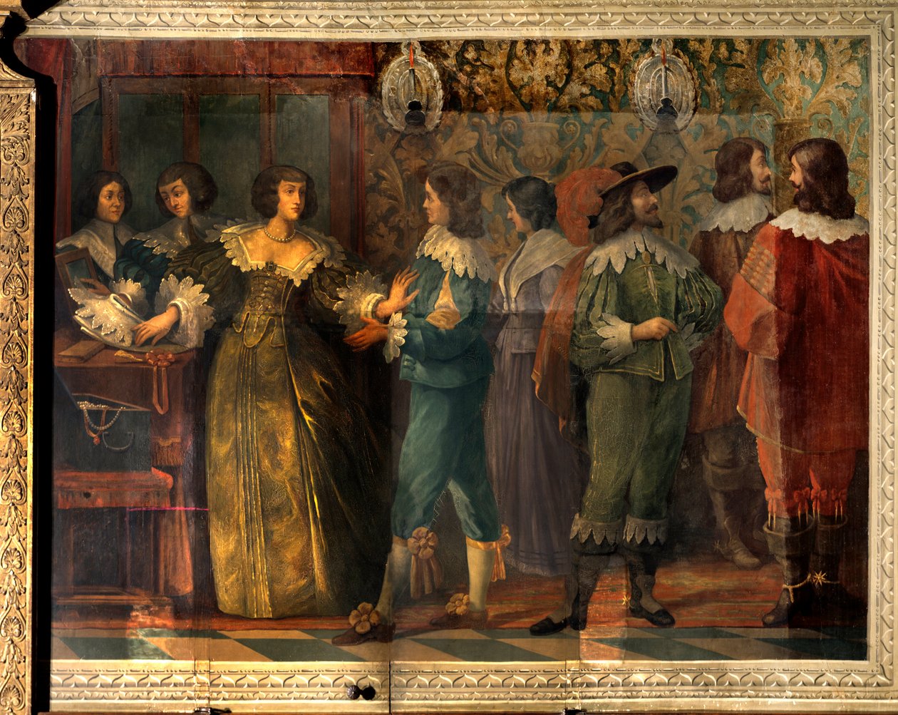 Scène uit het leven van Charles de Valois (1573-1650), hertog van Angoulême - Feestscène ter gelegenheid van het huwelijk van Charles de Valois met zijn tweede vrouw in 1644 door Abraham (after) Bosse