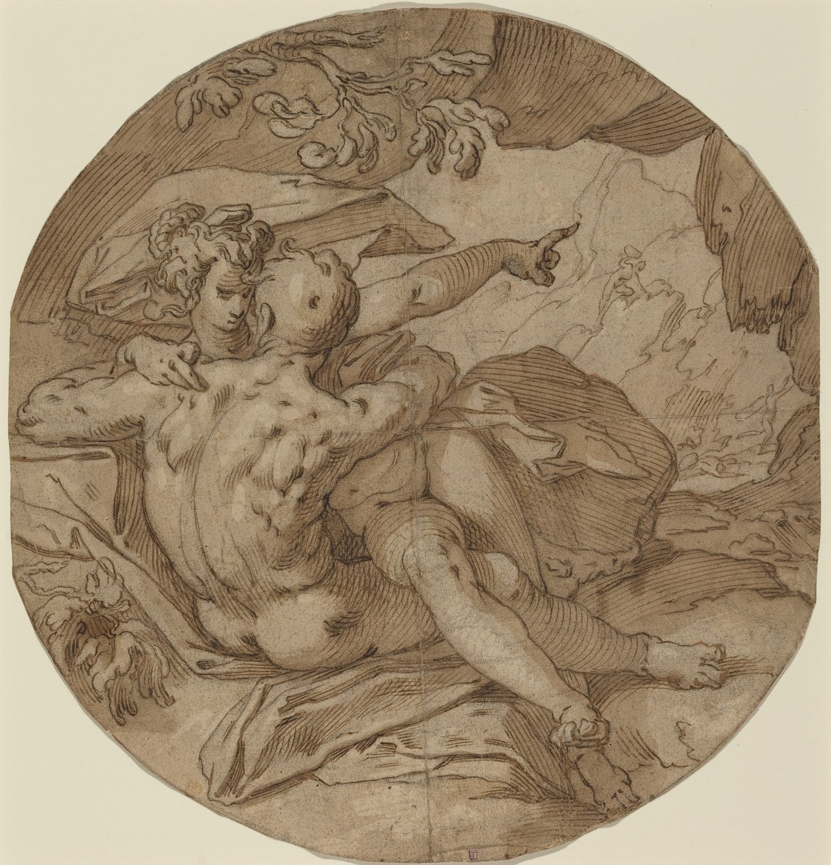 Acis en Galatea, c.1590 (pen en inkt) door Abraham Bloemaert