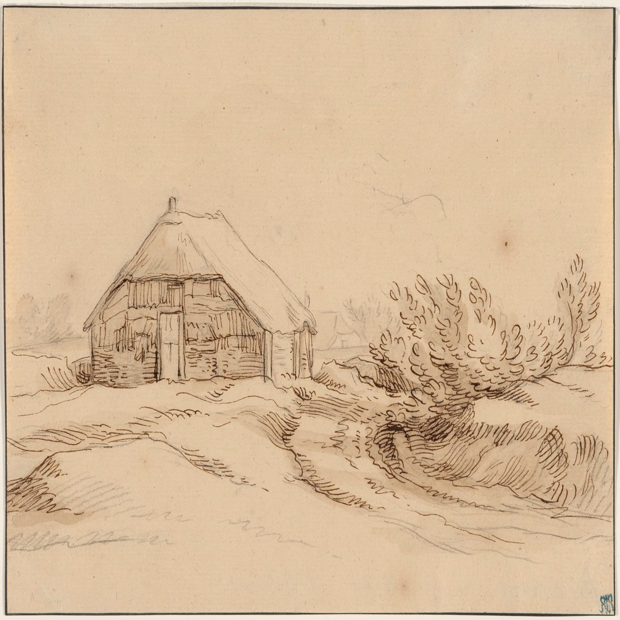 Landschap met boerderij door Abraham Bloemaert