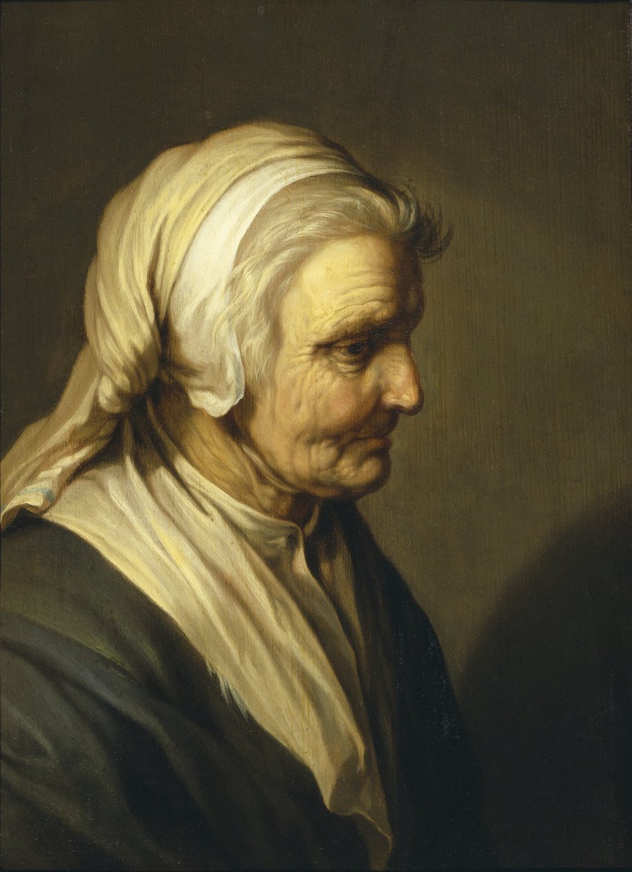 Oude vrouw door Abraham Bloemaert