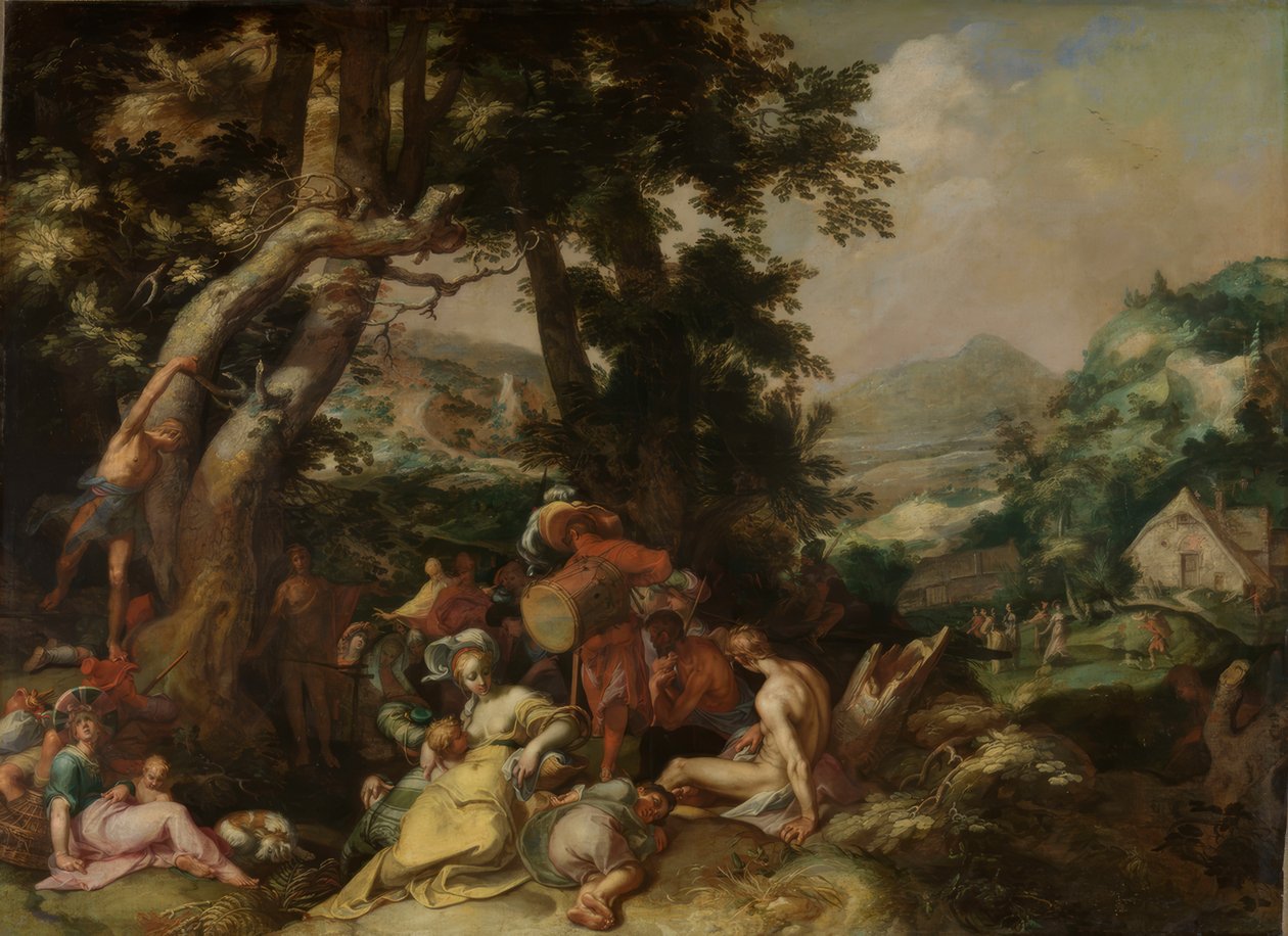 Preek van Johannes de Doper door Abraham Bloemaert