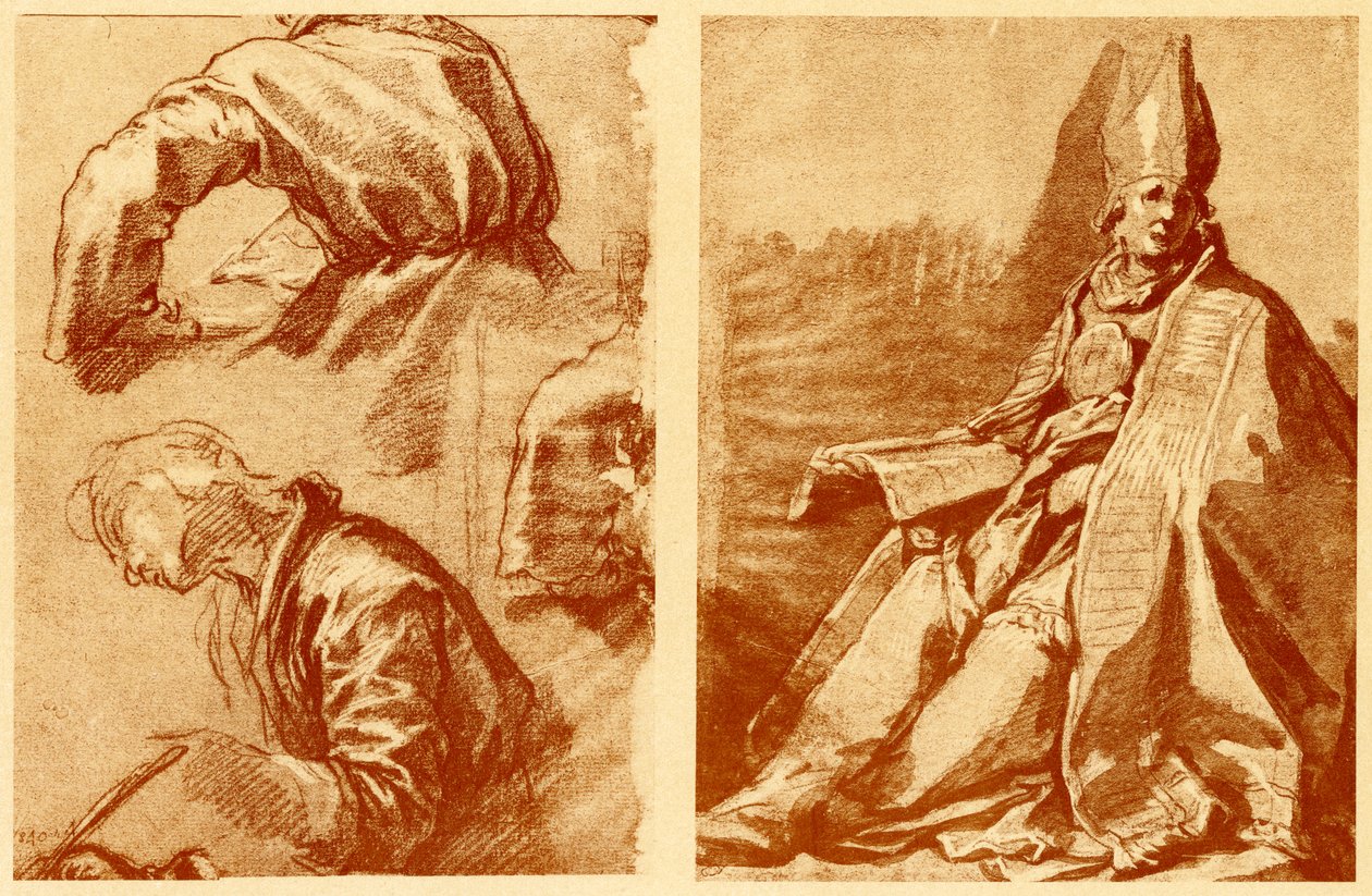 De vier evangelisten en St. Ambrosius door Abraham Bloemaert