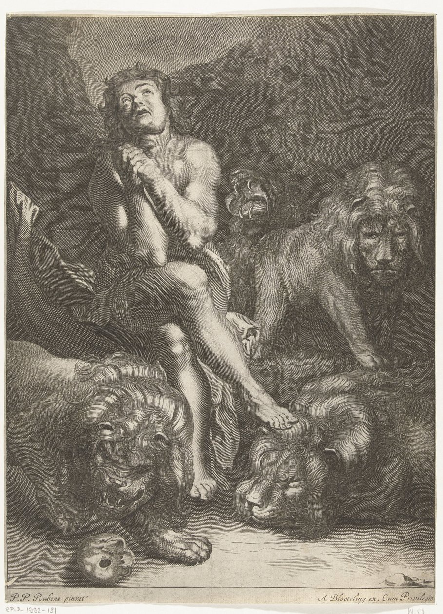 Daniël in de leeuwenkuil door Abraham Bloteling