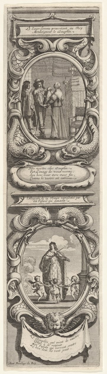 Allegorieën ter ere van de geboorte van de Dauphin door Abraham Bosse