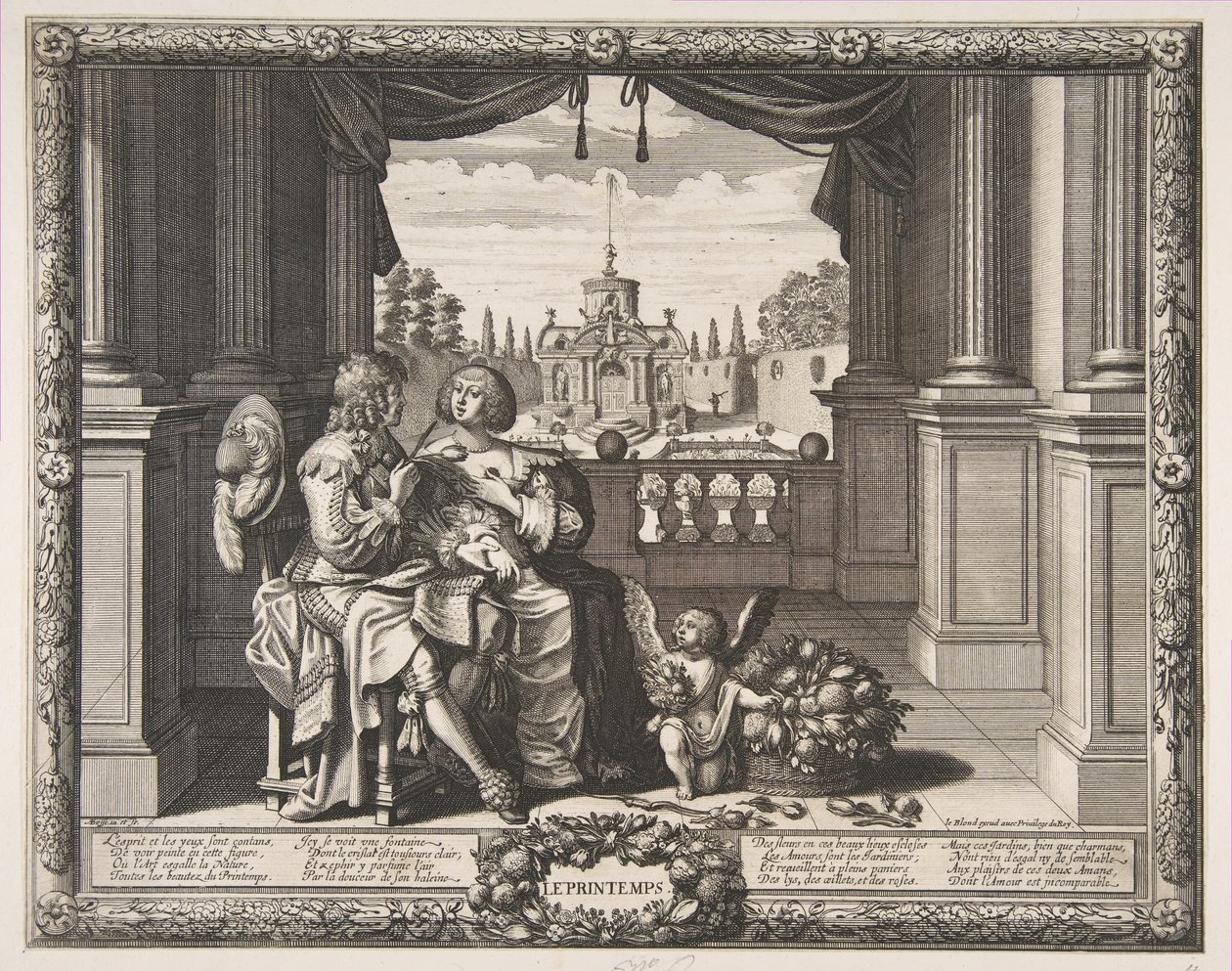 Lente, 1635-37 door Abraham Bosse