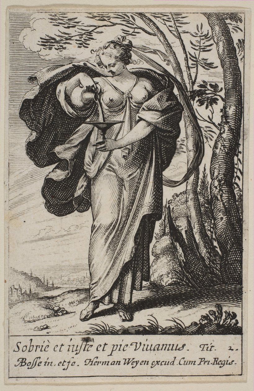 Matigheid, 1636 door Abraham Bosse