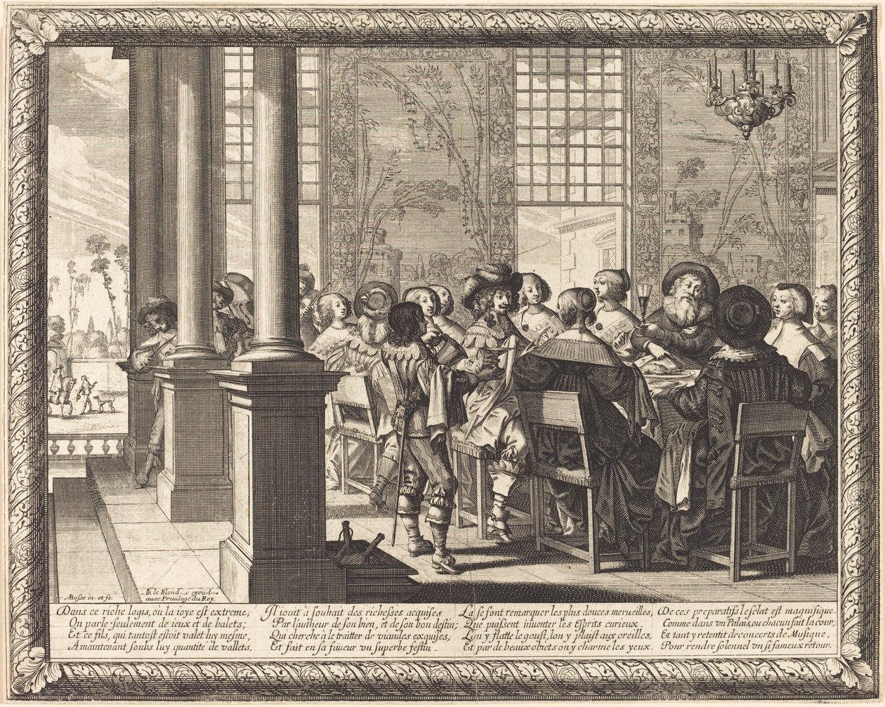Het feest ter viering van de terugkeer van de verloren zoon door Abraham Bosse