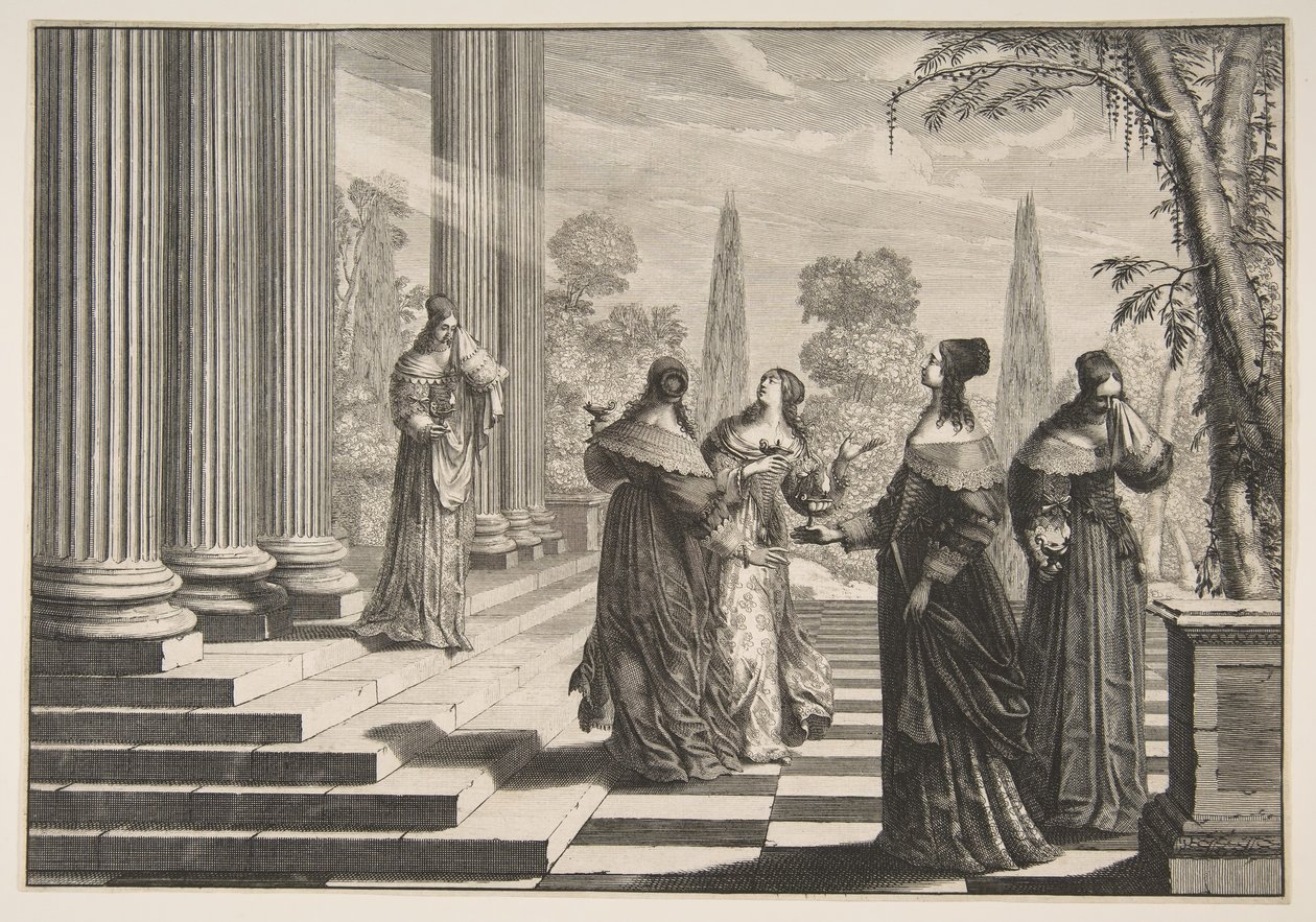 De dwaze maagden afgewezen, ca. 1635 door Abraham Bosse