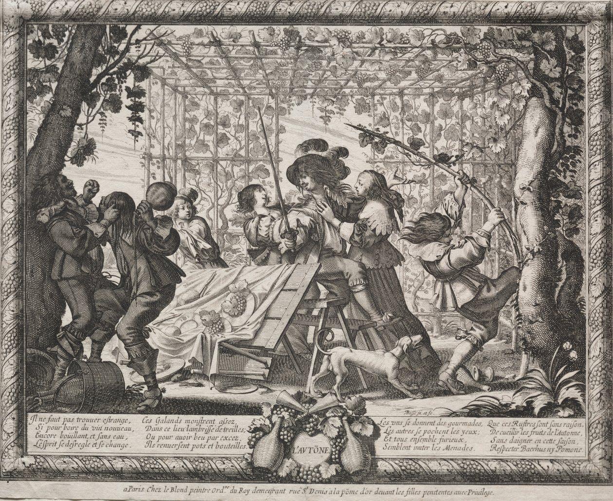 De vier seizoenen: Herfst door Abraham Bosse
