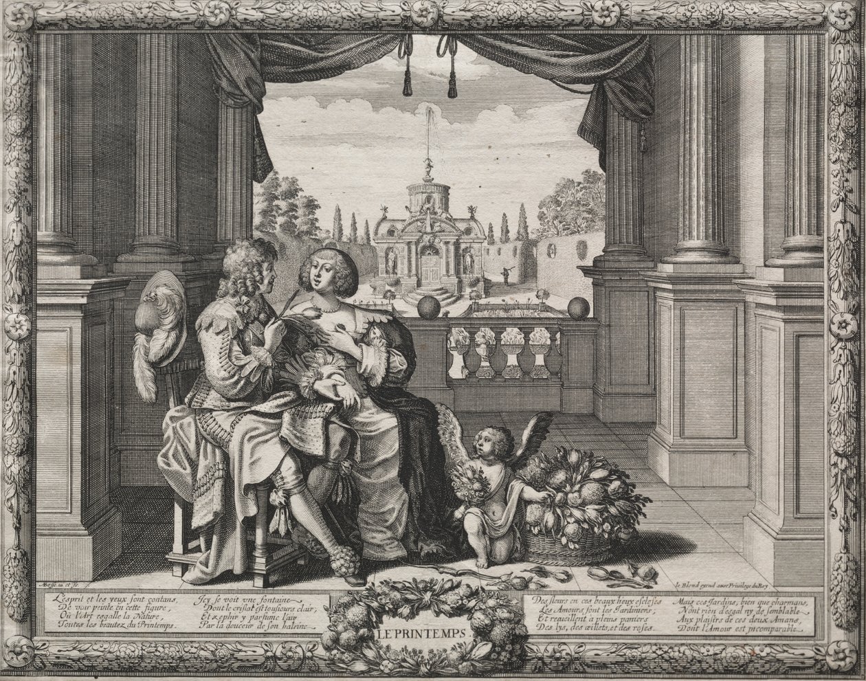 De Vier Seizoenen: Lente door Abraham Bosse
