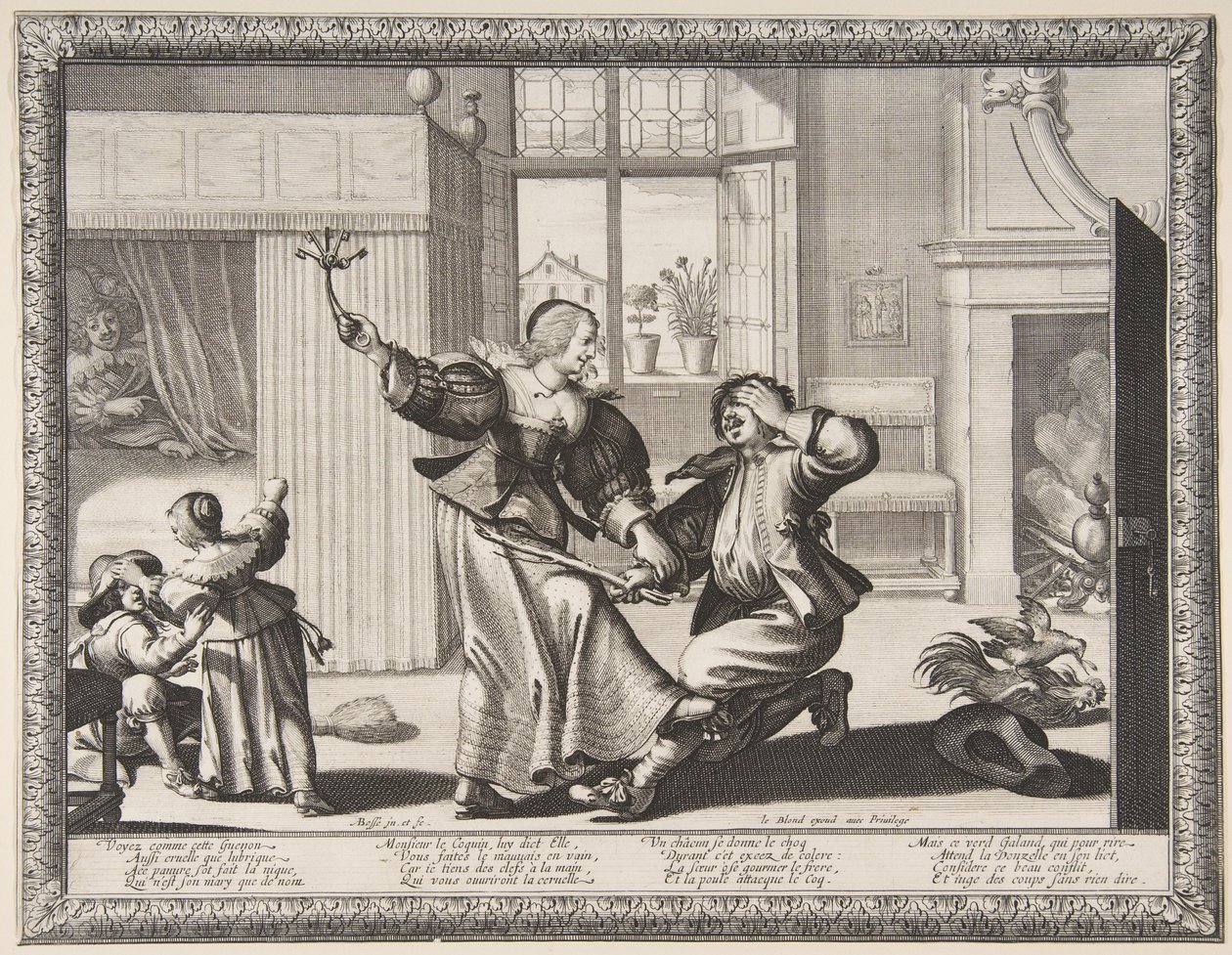 De echtgenoot-slag, ca. 1633 door Abraham Bosse