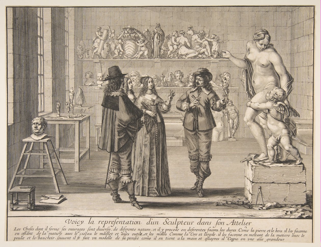 De Beeldhouwer, 1642 door Abraham Bosse