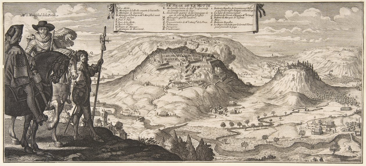 Het beleg van La Motte, in Lotharingen door Abraham Bosse