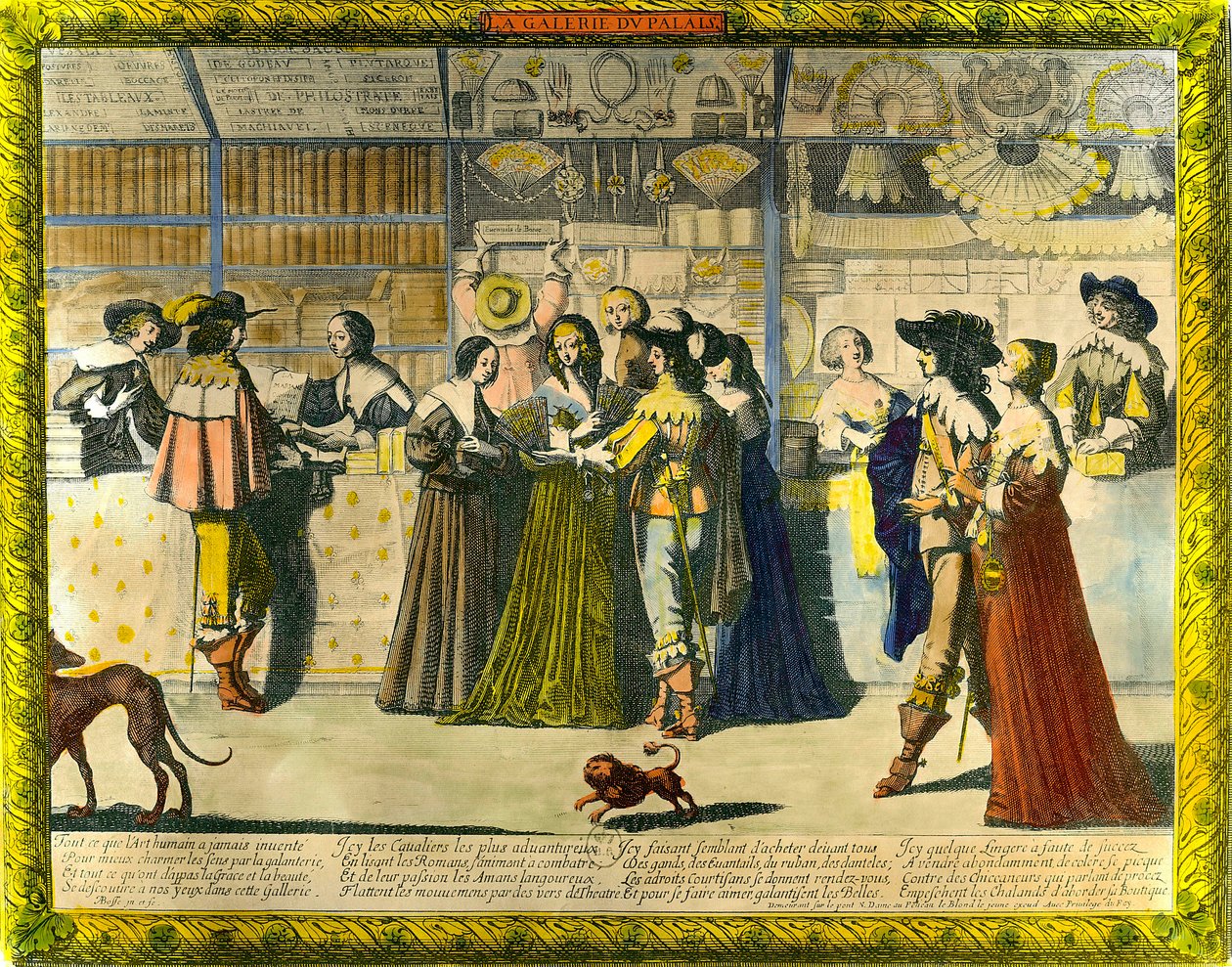 De galerij van het Koninklijk Paleis Gravure door Abraham Bosse (1602-1676) 17e eeuw. Privécollectie door Abraham Bosse