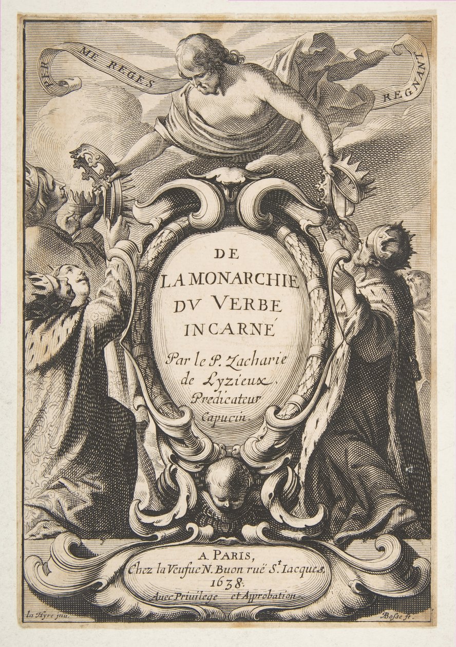 Titelpagina: De la Monarchie du Verbe incarné door Abraham Bosse