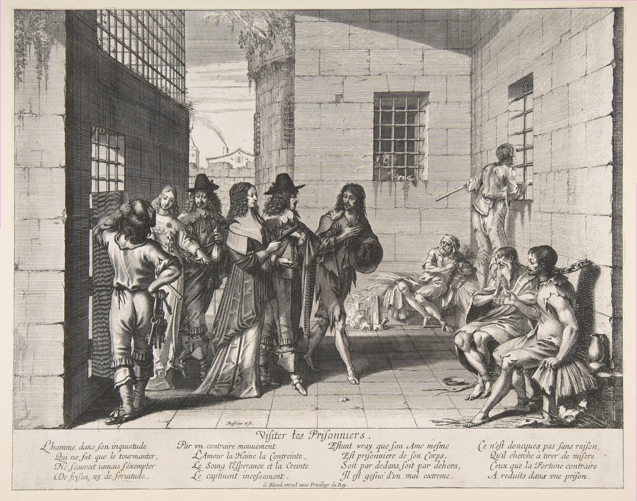 Bezoek aan gevangenen door Abraham Bosse