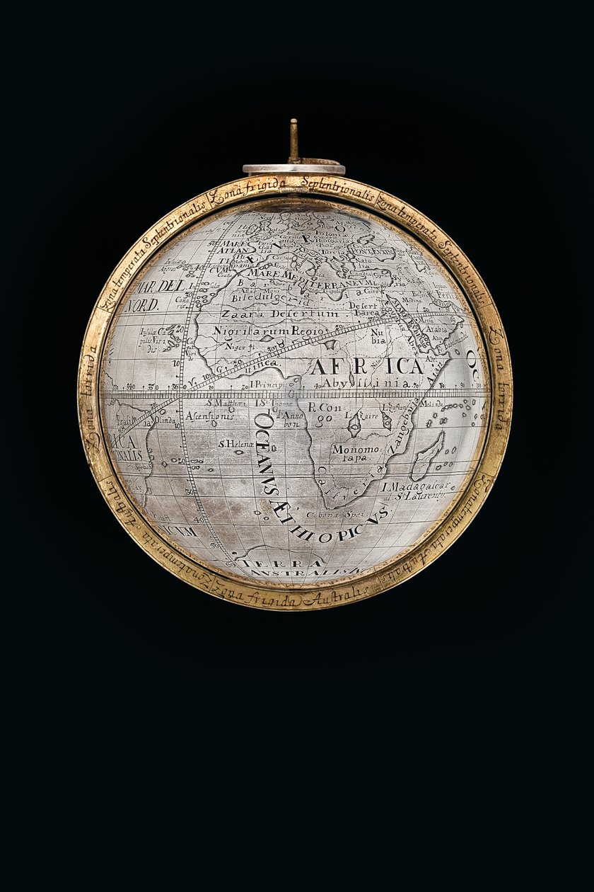 Twee uitzonderlijke aard- en hemelglobes, ondersteund door Hercules en Atlas, Augsburg, 1697-99 door Abraham Drentwett
