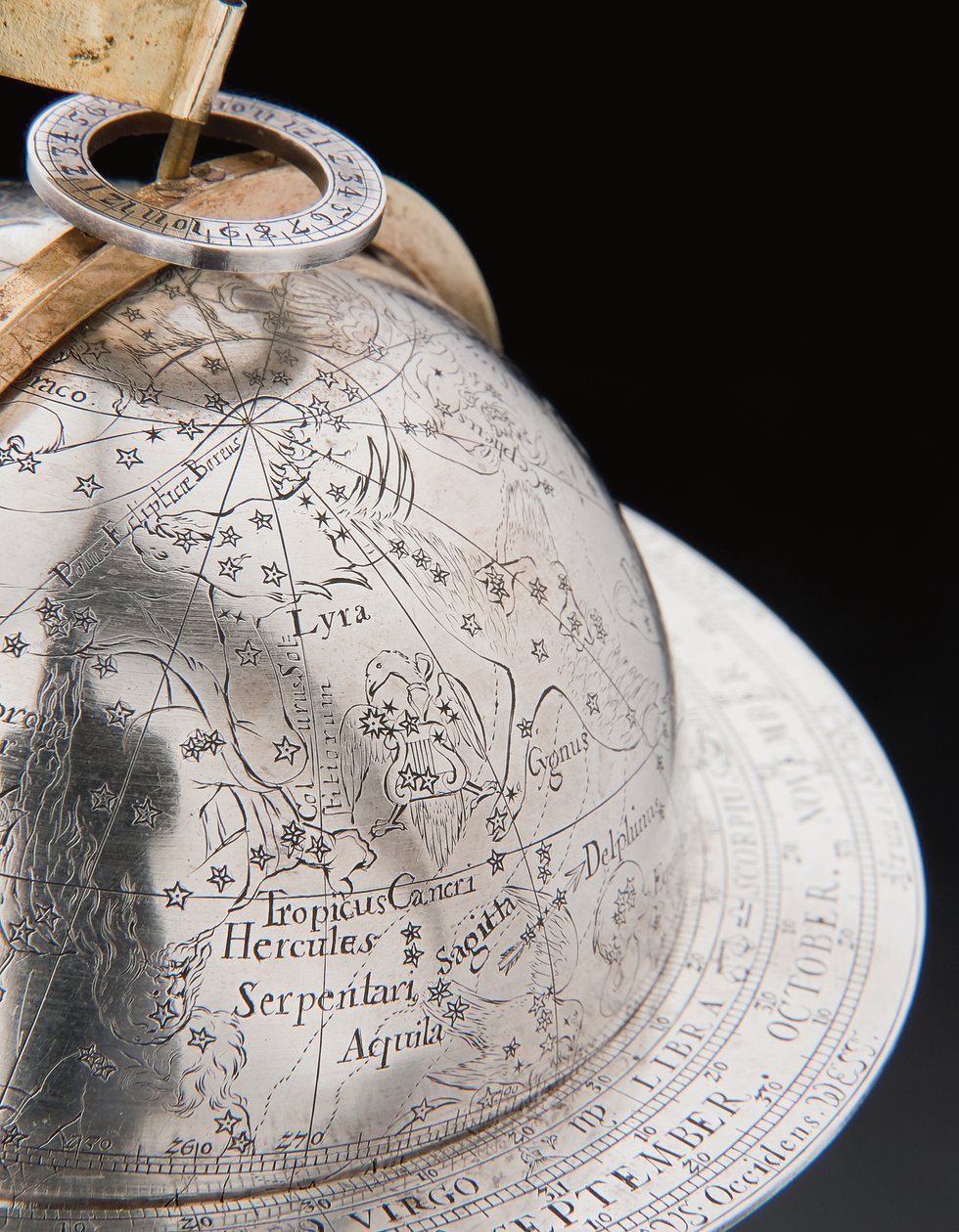 Twee uitzonderlijke aard- en hemelglobes, ondersteund door Hercules en Atlas, Augsburg door Abraham Drentwett