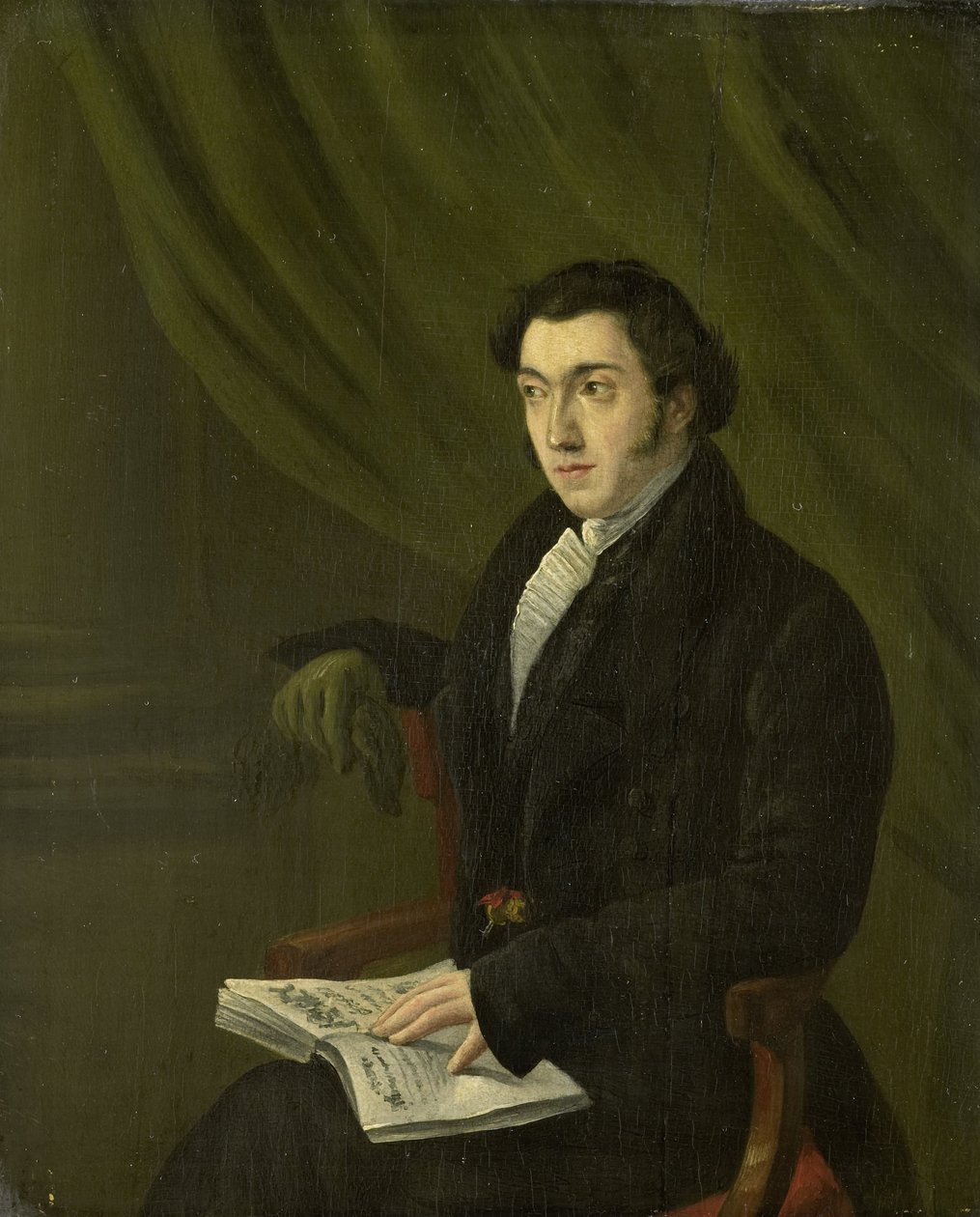 Portret van Johannes Petrus Schouberg, stempelgraveur bij de Keizerlijke Munt in Utrecht door Abraham Hendrik Winter