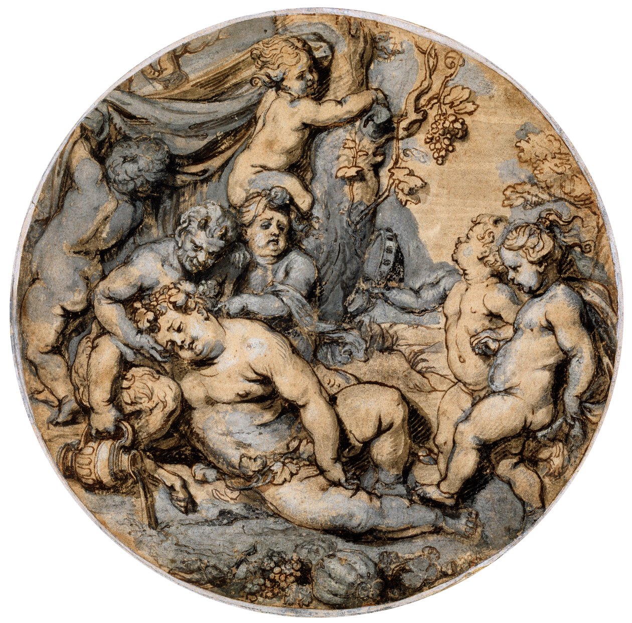 Slapende Bacchus, 17e eeuw door Abraham Jansz van Diepenbeeck