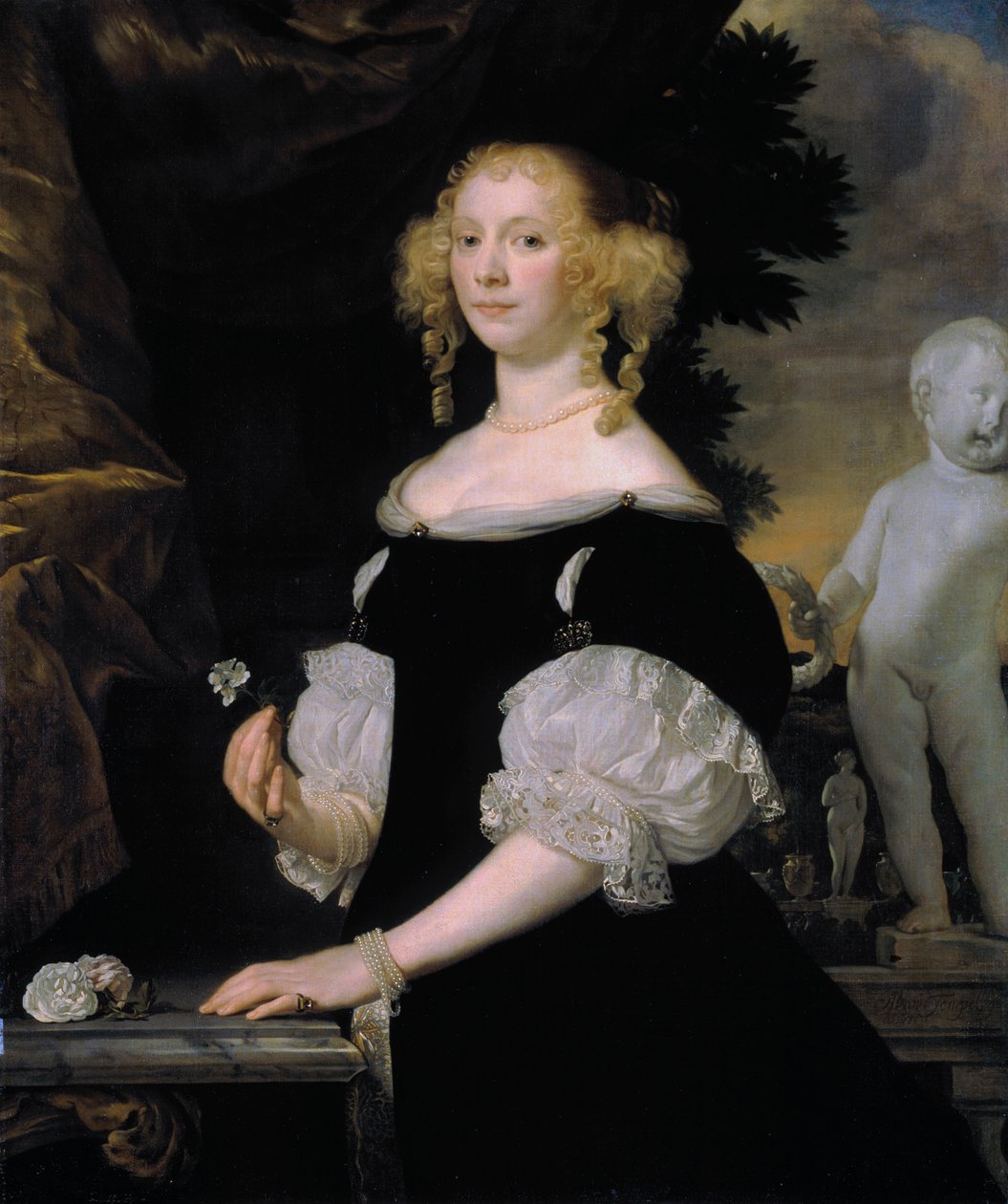 Portret van een Vrouw, 1670 door Abraham Lambert Jacobsz Tempel van den